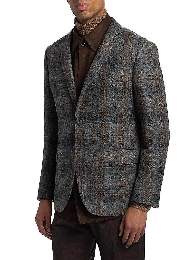 COLLECTION Plaid Wool Sport Coat