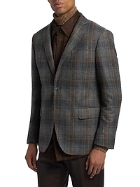 COLLECTION Plaid Wool Sport Coat