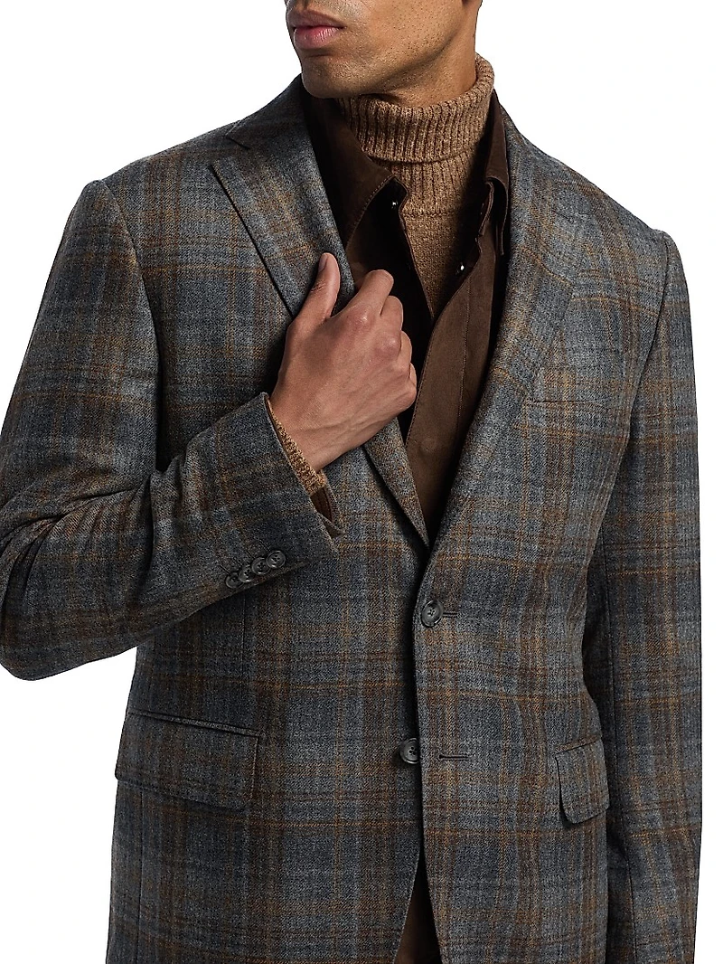 COLLECTION Plaid Wool Sport Coat