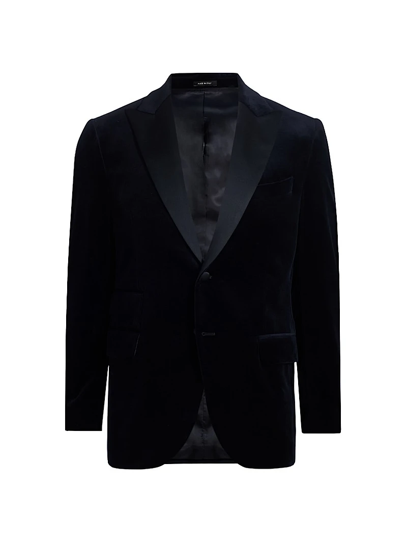 COLLECTION Velvet Formal Peak Lapel Jacket