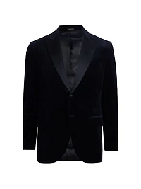 COLLECTION Velvet Formal Peak Lapel Jacket