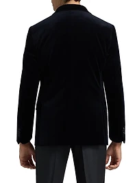 COLLECTION Velvet Formal Peak Lapel Jacket