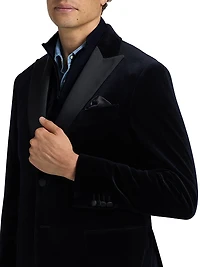 COLLECTION Velvet Formal Peak Lapel Jacket