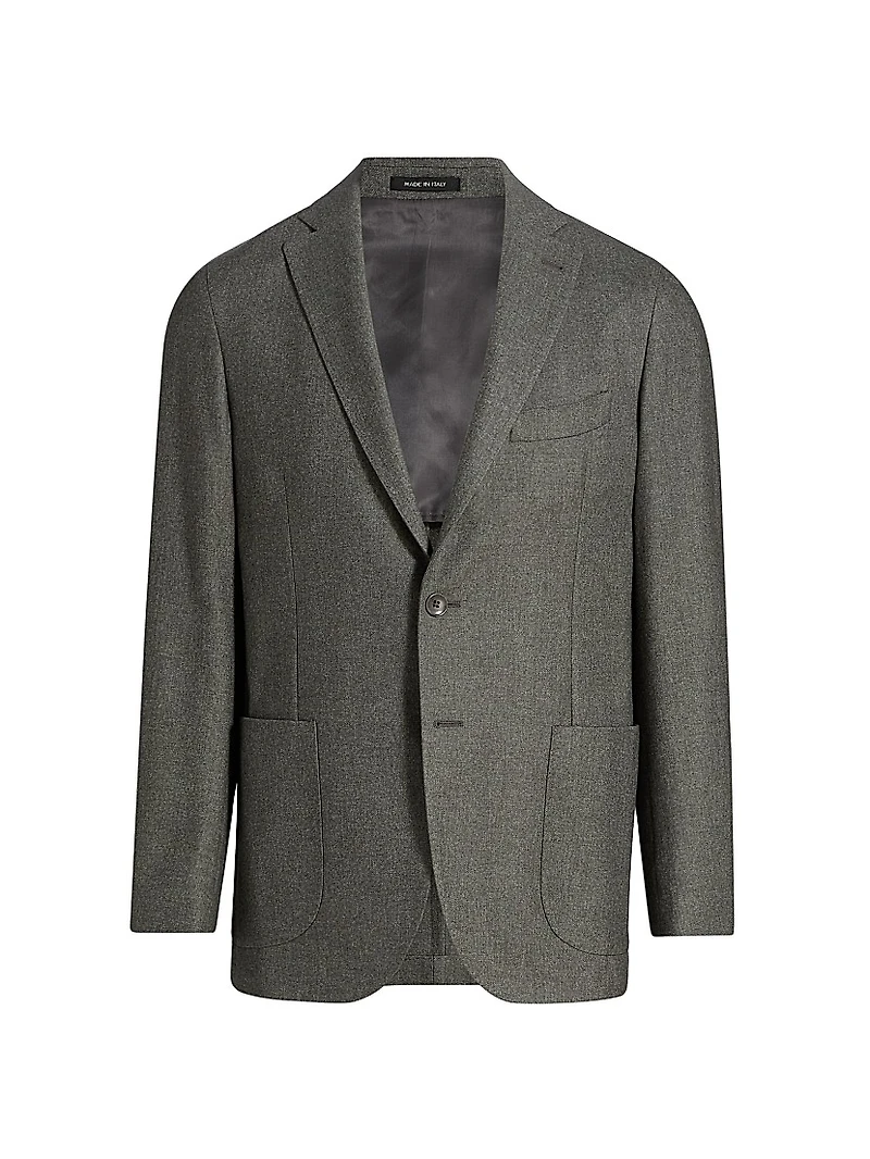 Wool, Cotton & Cashmere Single-Breasted Sport Coat