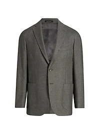 Wool, Cotton & Cashmere Single-Breasted Sport Coat