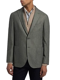 Wool, Cotton & Cashmere Single-Breasted Sport Coat