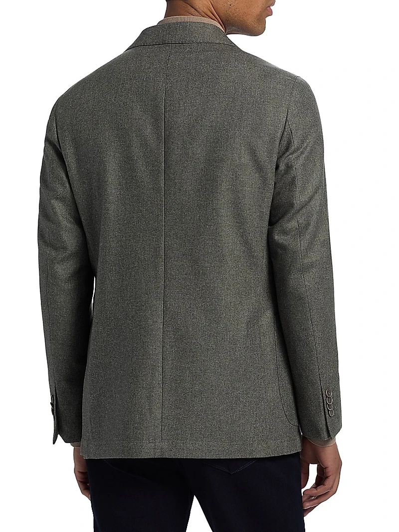 Wool, Cotton & Cashmere Single-Breasted Sport Coat