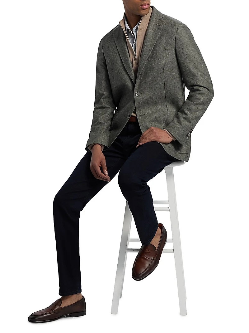 Wool, Cotton & Cashmere Single-Breasted Sport Coat