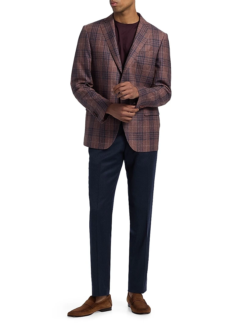 Plaid Wool-Blend Sport Coat