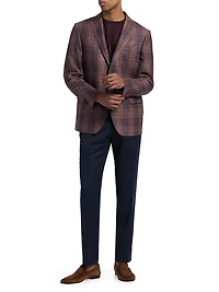 Plaid Wool-Blend Sport Coat