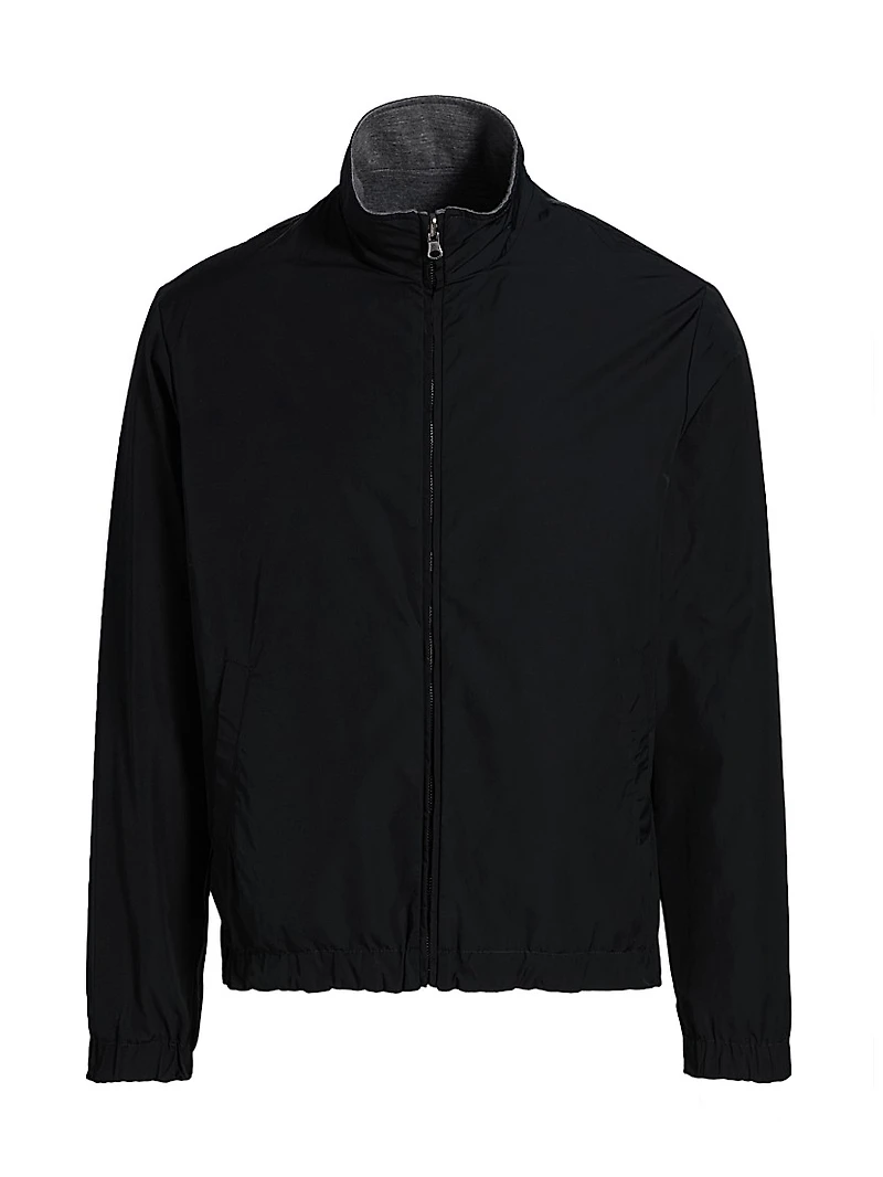 Reversible Cotton-Blend Bomber Jacket