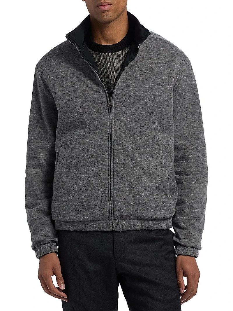 Reversible Cotton-Blend Bomber Jacket