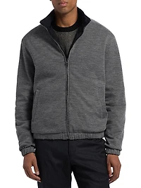 Reversible Cotton-Blend Bomber Jacket