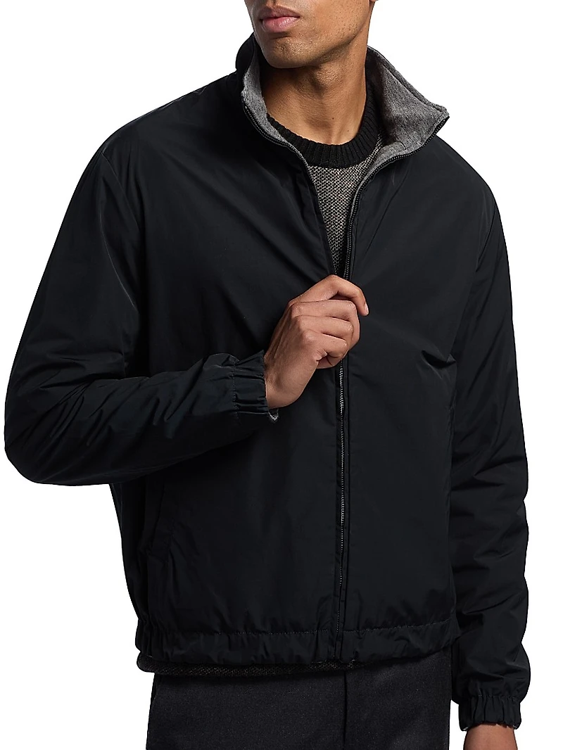 Reversible Cotton-Blend Bomber Jacket