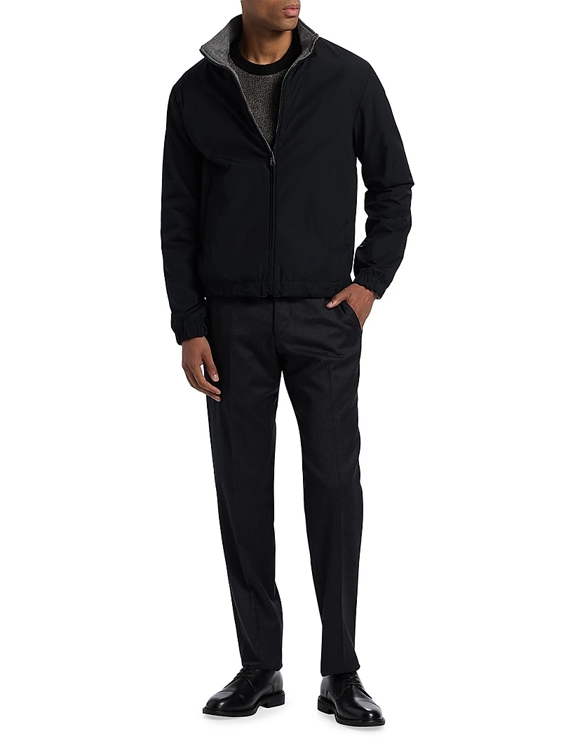Reversible Cotton-Blend Bomber Jacket