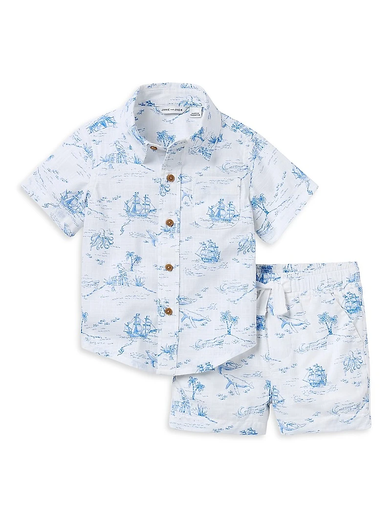 Baby Boy's The Cabana Shirt & Shorts Set
