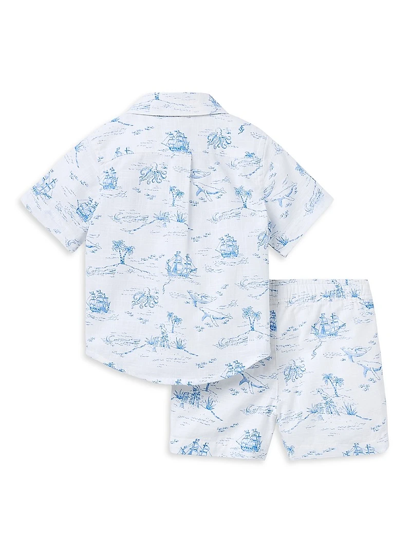 Baby Boy's The Cabana Shirt & Shorts Set