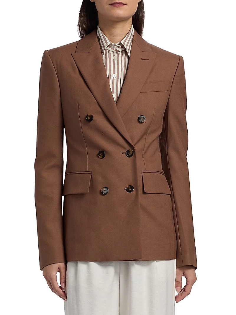 Canvas Tailoring Double-Breasted Jacket