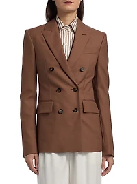 Canvas Tailoring Double-Breasted Jacket