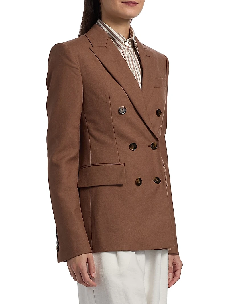 Canvas Tailoring Double-Breasted Jacket