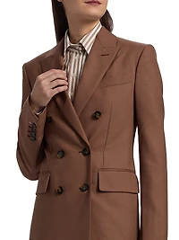 Canvas Tailoring Double-Breasted Jacket