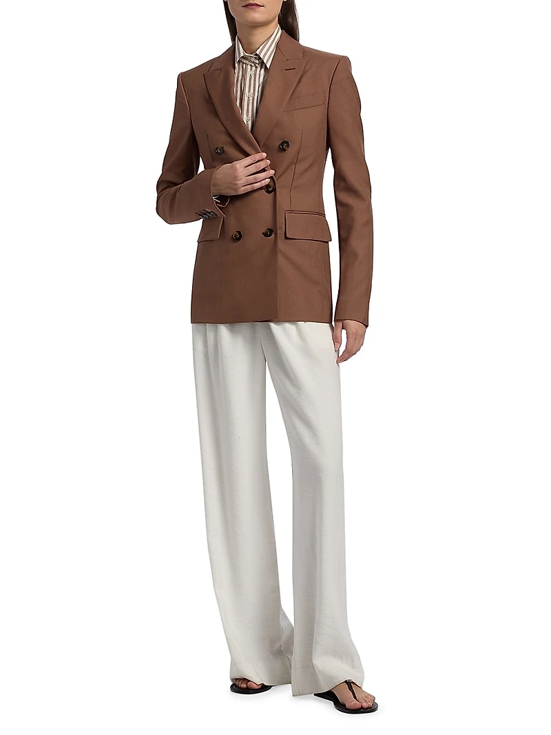 Canvas Tailoring Double-Breasted Jacket