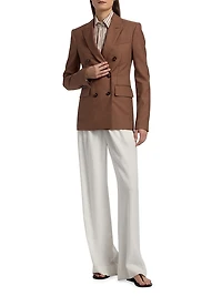 Canvas Tailoring Double-Breasted Jacket