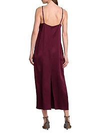 Satin-Lace V-Neck Maxi Slipdress