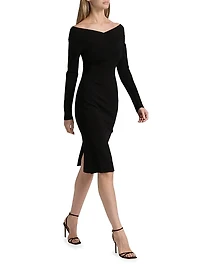 Portrait Knit Sheath Dress