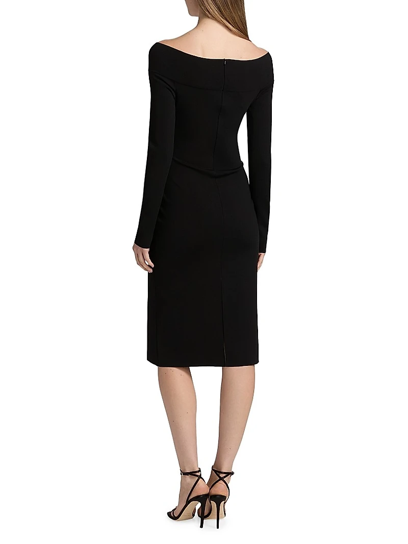Portrait Knit Sheath Dress