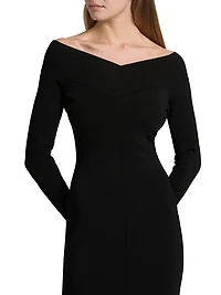 Portrait Knit Sheath Dress