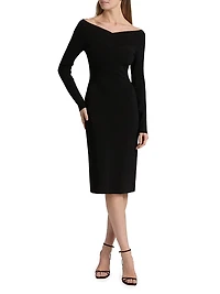 Portrait Knit Sheath Dress