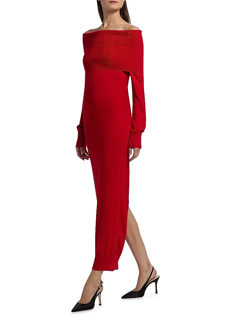 Light Wool Maxi Dress