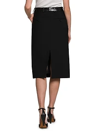 Croco Combo Midi-Skirt