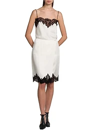 Satin Lace Square-Neck Slip Top