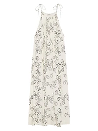 Santana Oyster-Shell-Print A-Line Maxi Dress
