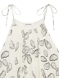 Santana Oyster-Shell-Print A-Line Maxi Dress