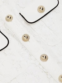 Lace Contrast Collar Short-Sleeve Shirt