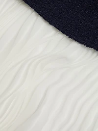 Bouclé & Chiffon Sleeveless Minidress