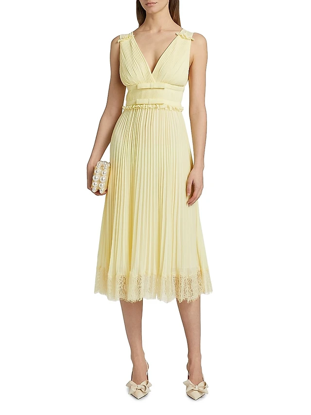 By Anthropologie Strapless Twofer Pleated Midi Dress | The Summit By Anthropologie Strapless Twofer Pleated Midi Dress | The Summit