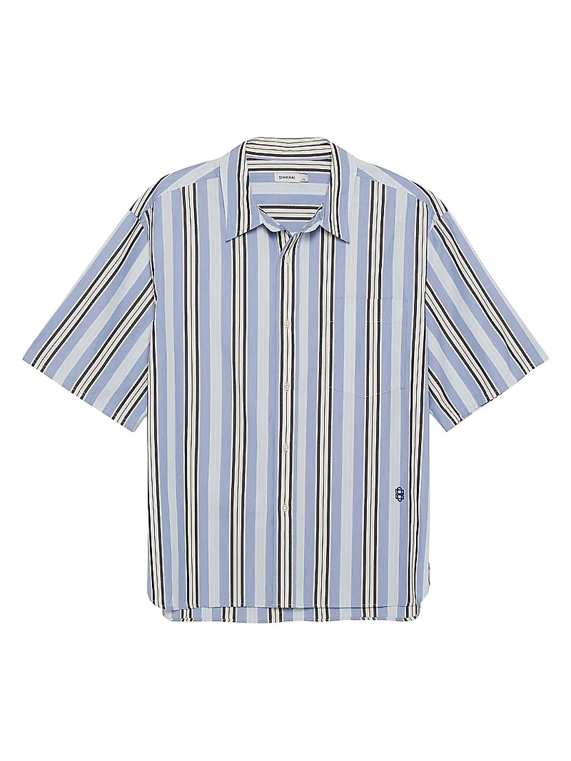 Deacon Striped Cotton Oversized Shirt