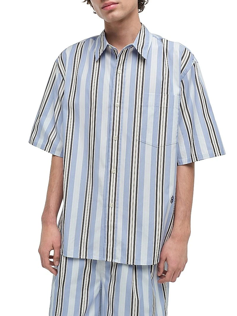 Deacon Striped Cotton Oversized Shirt
