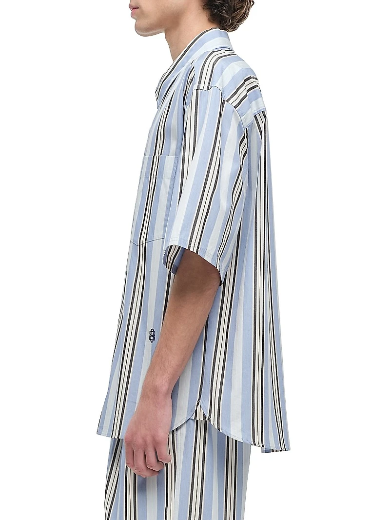 Deacon Striped Cotton Oversized Shirt