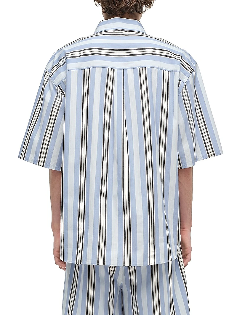 Deacon Striped Cotton Oversized Shirt