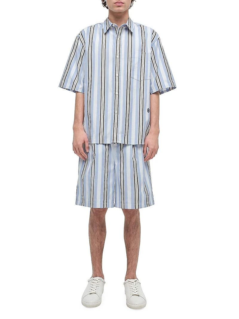 Deacon Striped Cotton Oversized Shirt