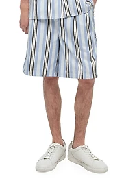 Hugh Striped Oversized Shorts