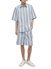 Hugh Striped Oversized Shorts