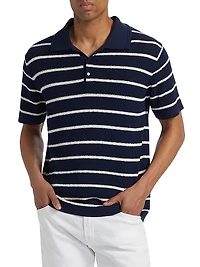 Calum Cotton-Silk Polo Shirt