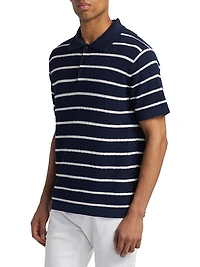 Calum Cotton-Silk Polo Shirt