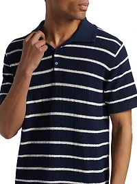 Calum Cotton-Silk Polo Shirt